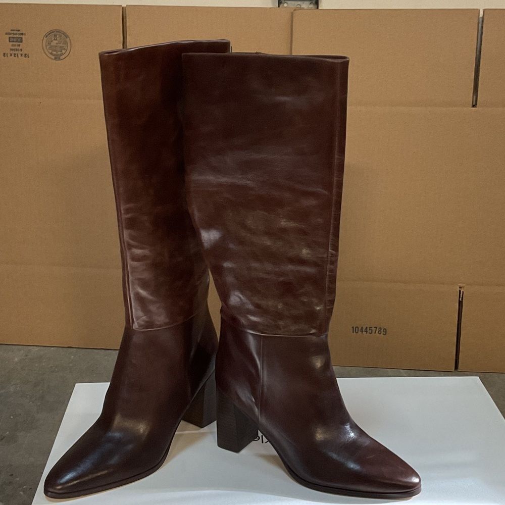 Calvin Klein Collection Dark Brown Heeled Boots - Picture 3 of 5